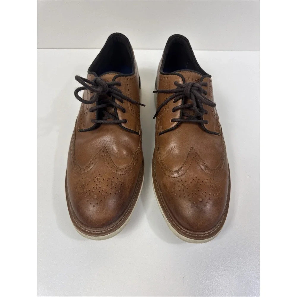 Cole Haan Men's Original Grand Wingtip Oxford Brown Leather Size 10 M C34120 EUC